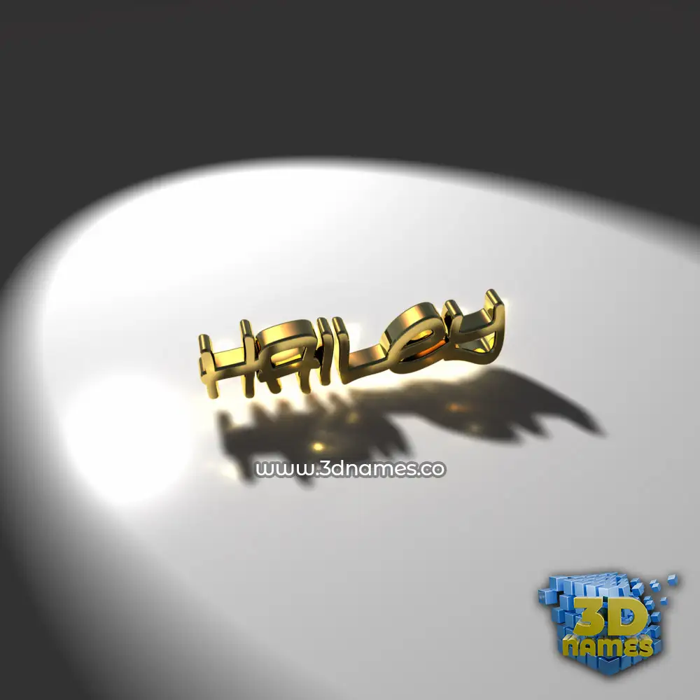 hailey in Gold Shine style - 3D name wallpaper