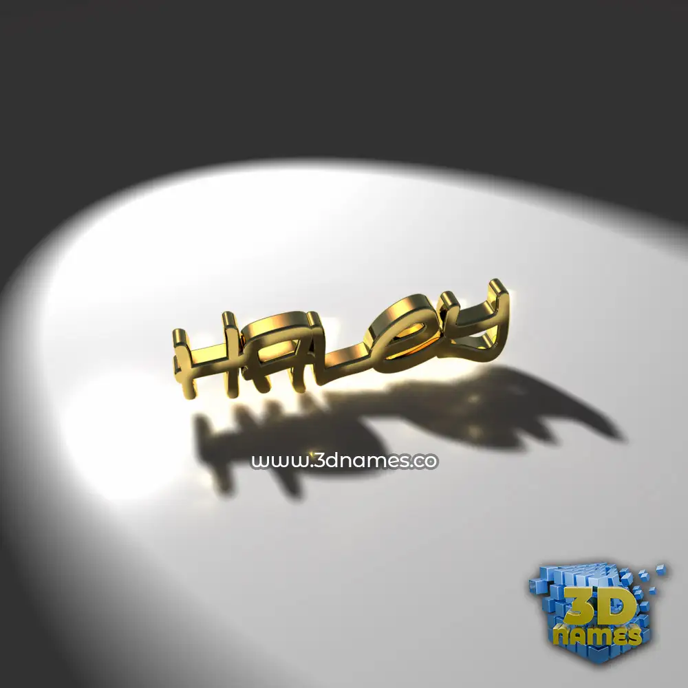 haley in Gold Shine style - 3D name wallpaper