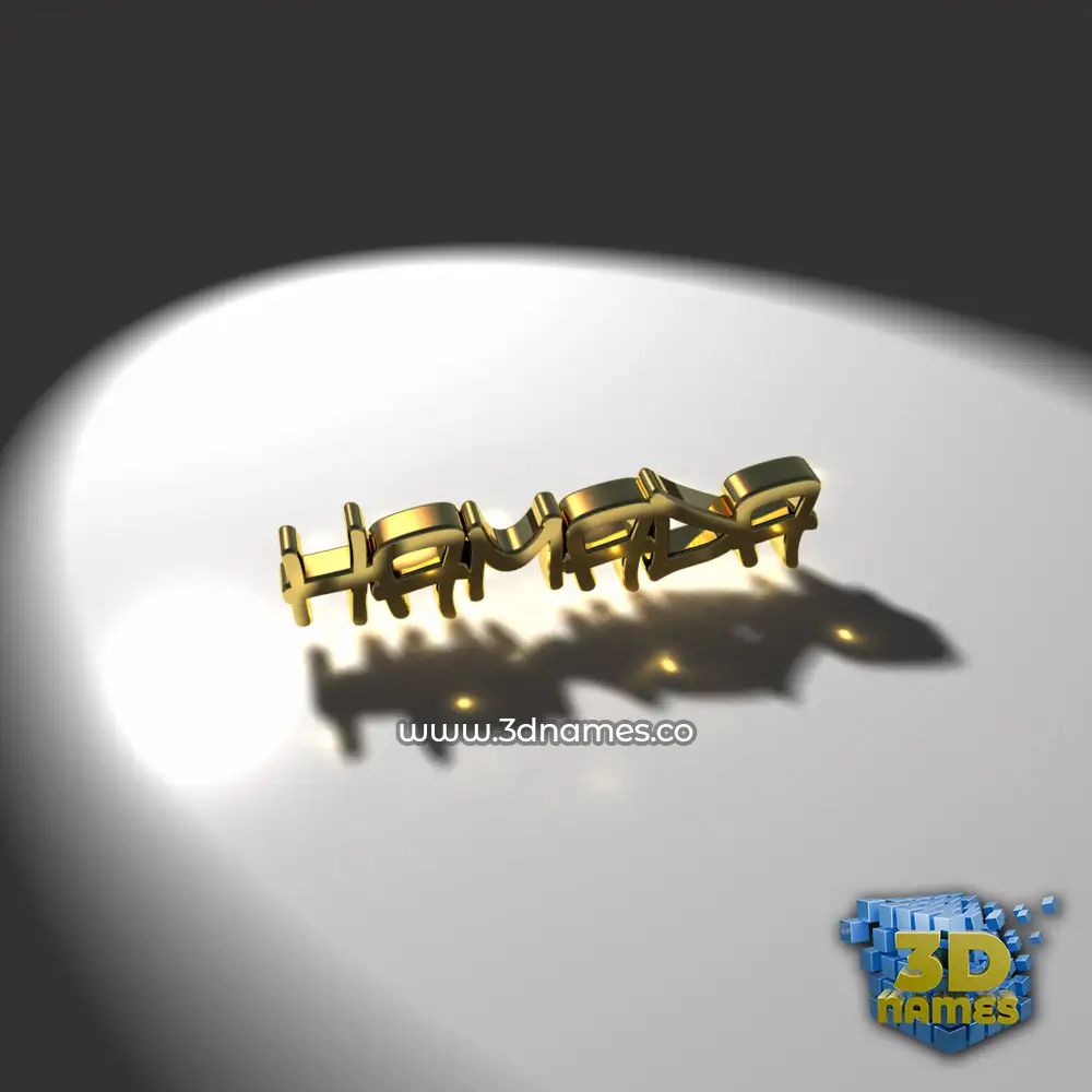 hamada in Gold Shine style - 3D name wallpaper