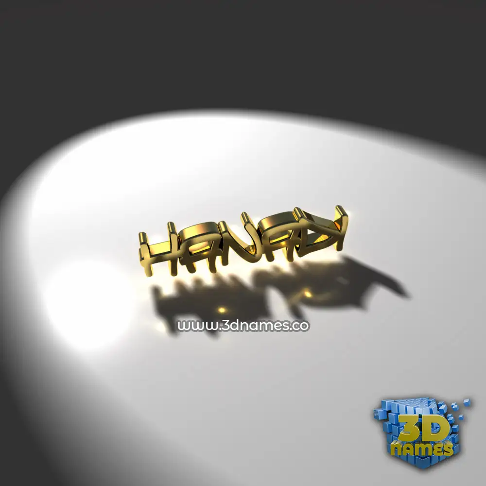 hanadi in Gold Shine style - 3D name wallpaper