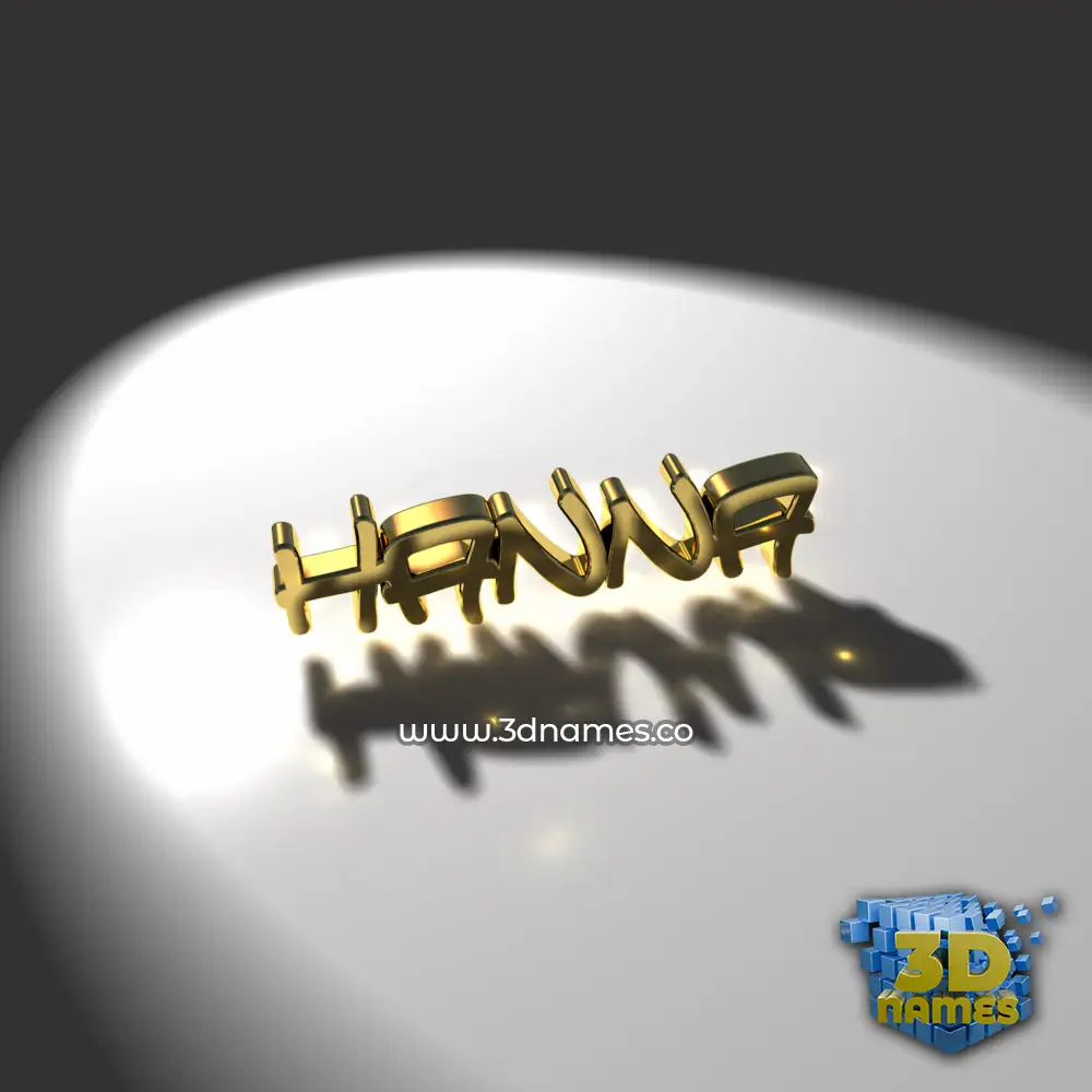 hanna in Gold Shine style - 3D name wallpaper