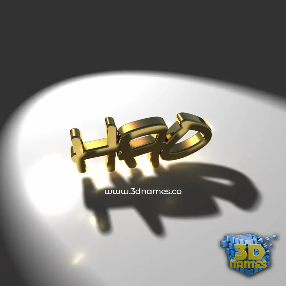 hao in Gold Shine style - 3D name wallpaper