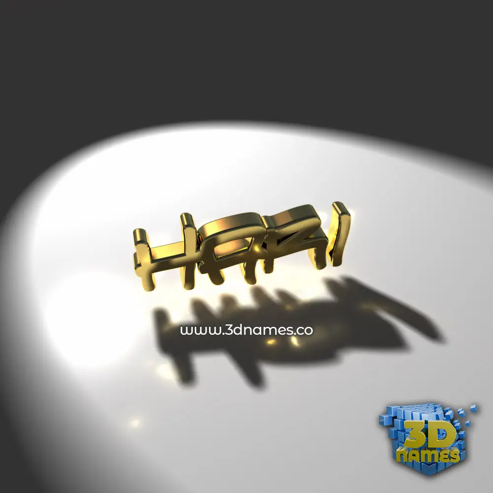 hari in Gold Shine style - 3D name wallpaper