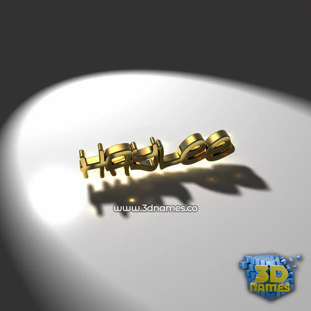 haylee in Gold Shine style - 3D name wallpaper