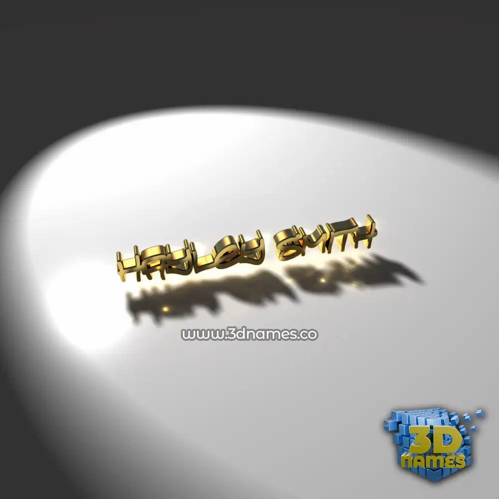 hayley smith in Gold Shine style - 3D name wallpaper