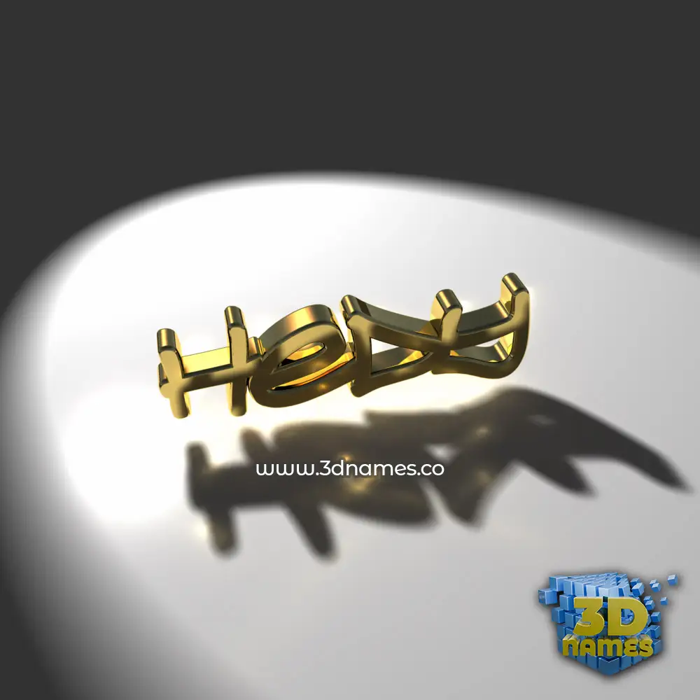 hedy in Gold Shine style - 3D name wallpaper