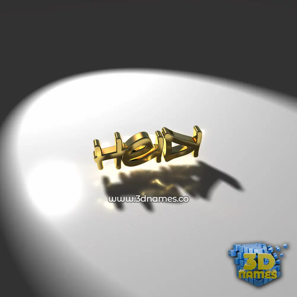 heidi in Gold Shine style - 3D name wallpaper