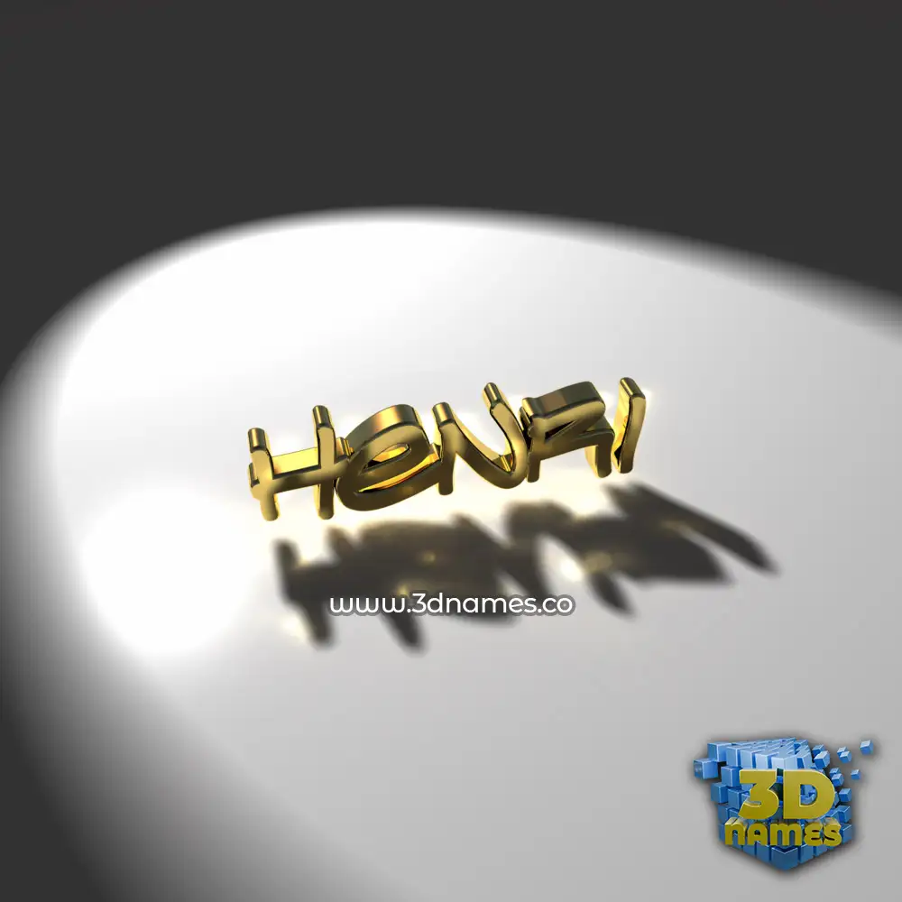 henri in Gold Shine style - 3D name wallpaper