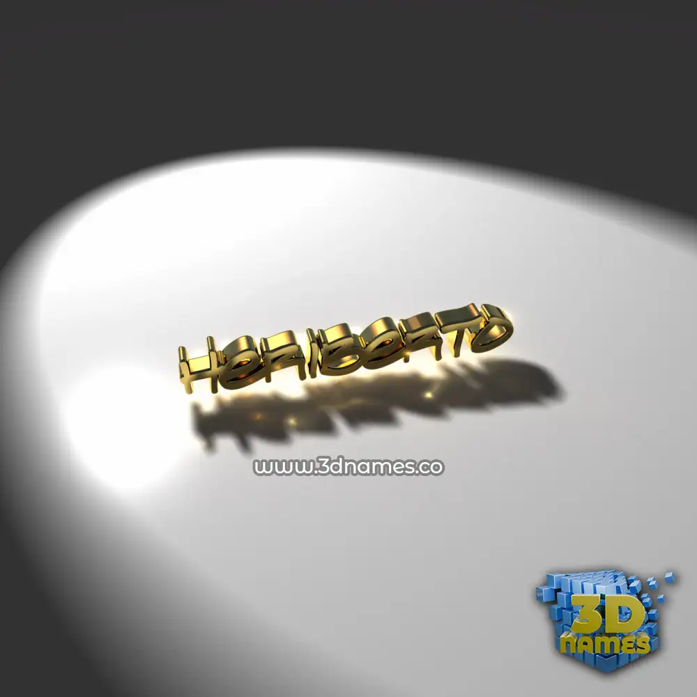 heriberto in Gold Shine style - 3D name wallpaper