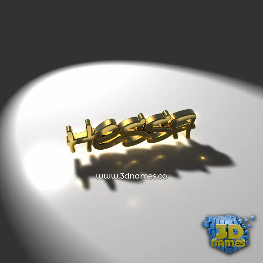 hessa in Gold Shine style - 3D name wallpaper