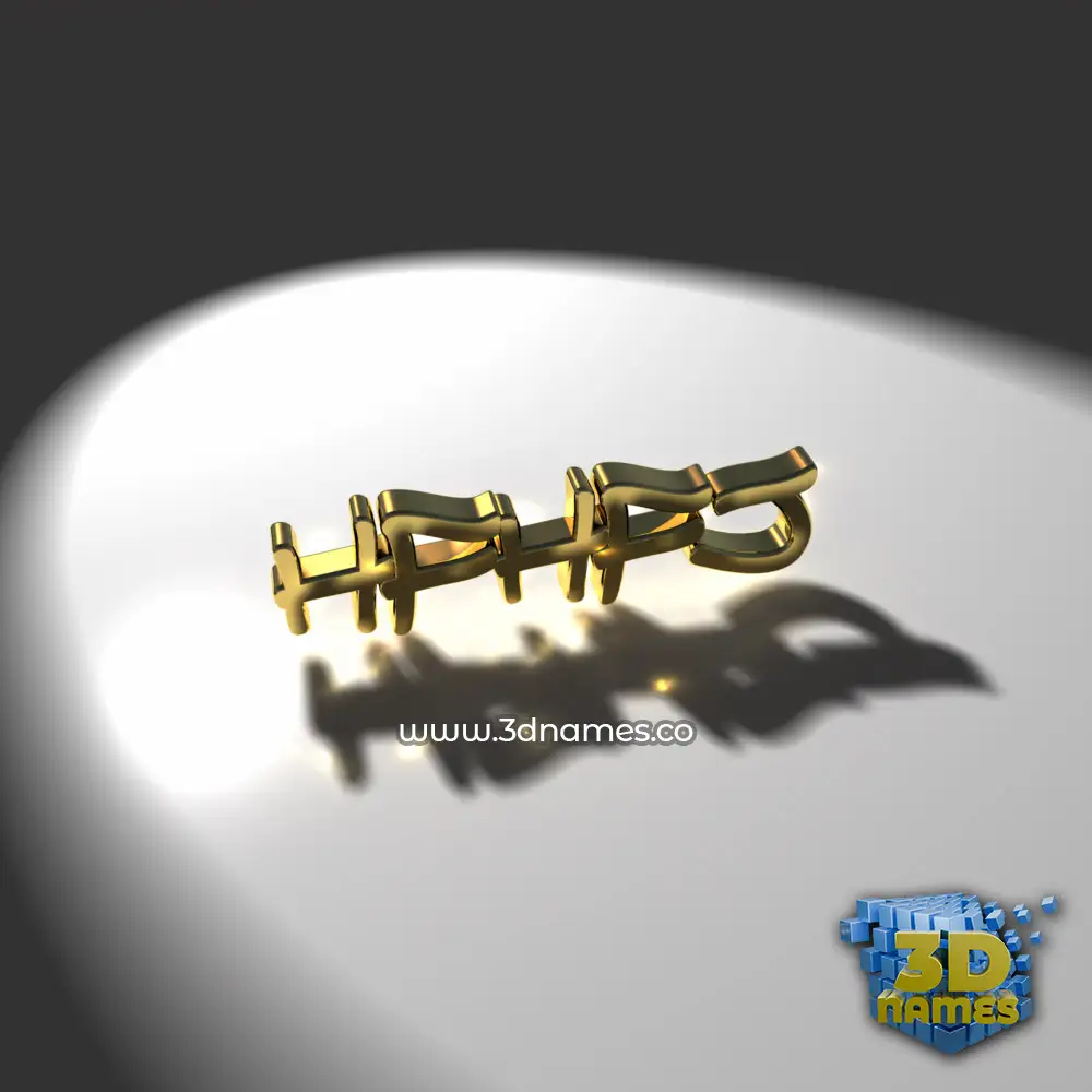 hfhfj in Gold Shine style - 3D name wallpaper
