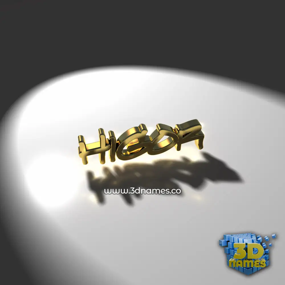 higor in Gold Shine style - 3D name wallpaper