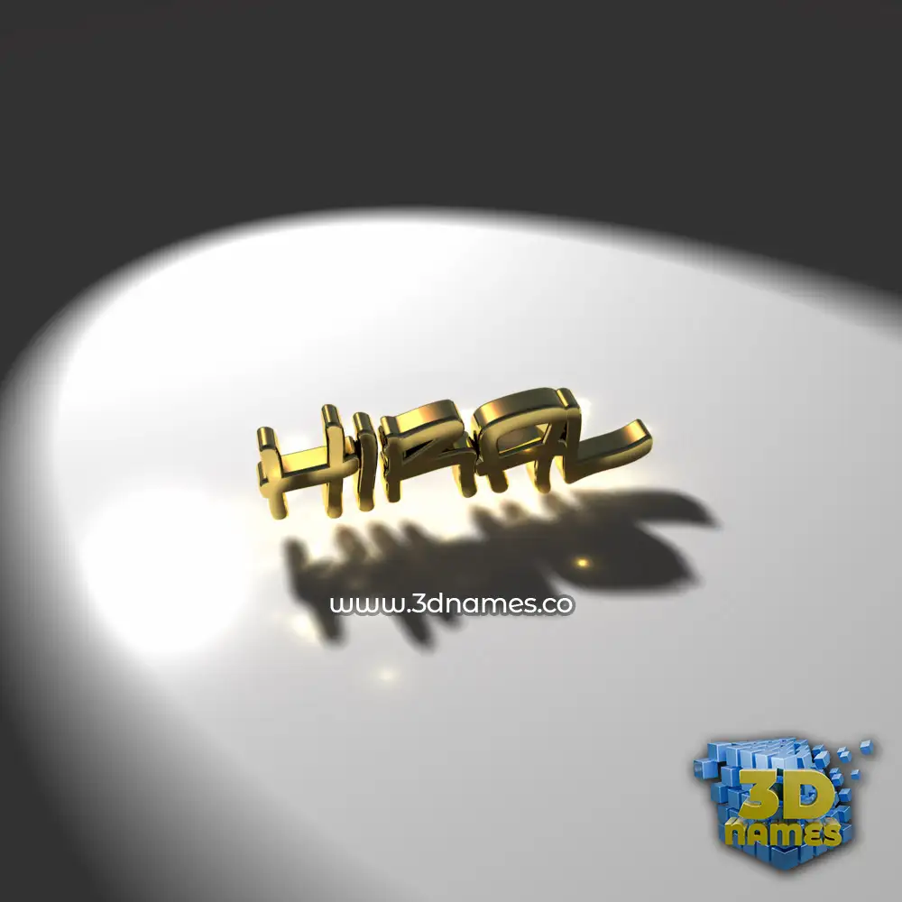 hiral in Gold Shine style - 3D name wallpaper