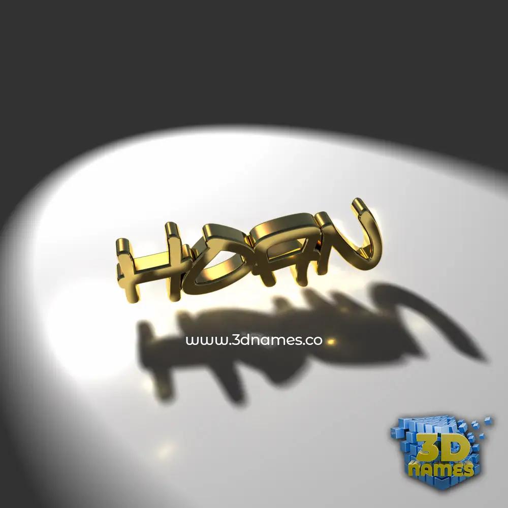hoan in Gold Shine style - 3D name wallpaper