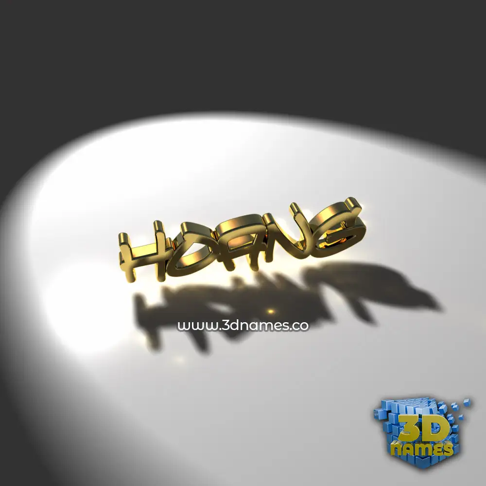 hoang in Gold Shine style - 3D name wallpaper