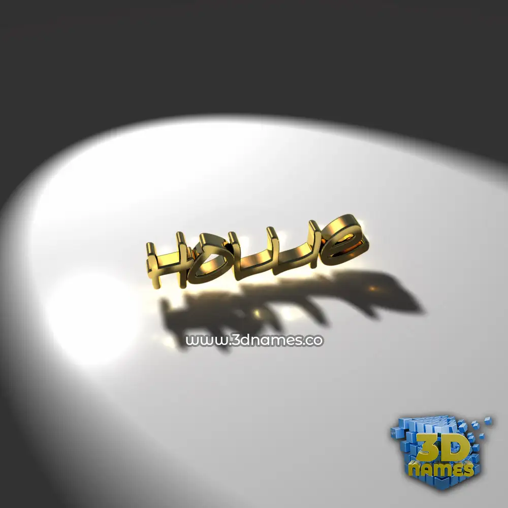 hollie in Gold Shine style - 3D name wallpaper