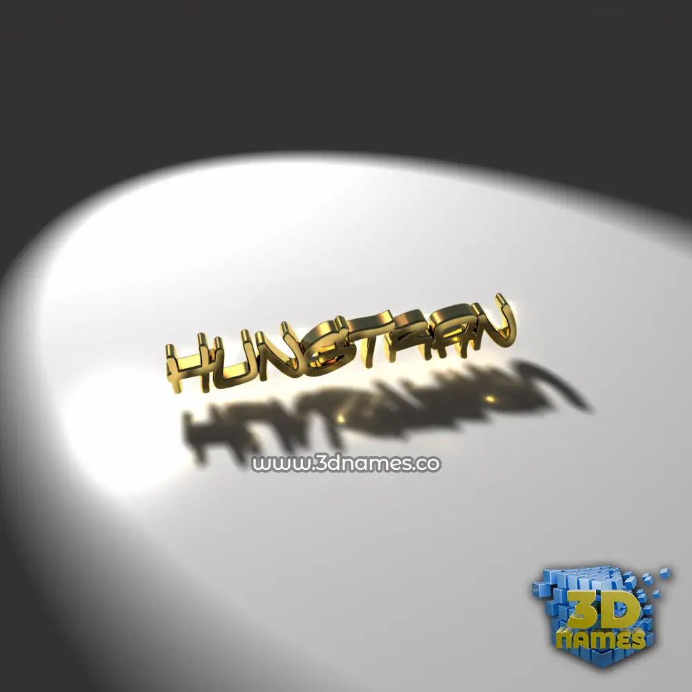 hungtran in Gold Shine style - 3D name wallpaper