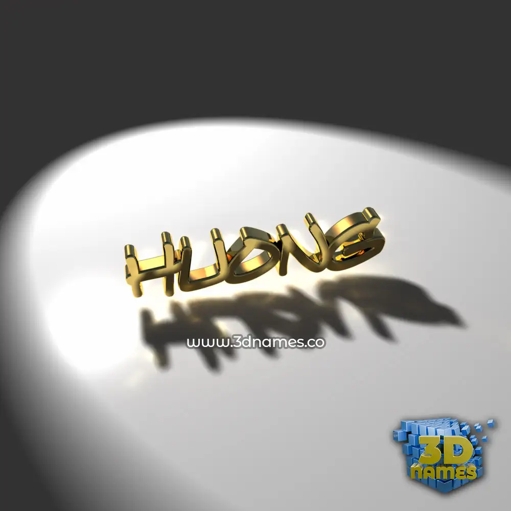 huong in Gold Shine style - 3D name wallpaper