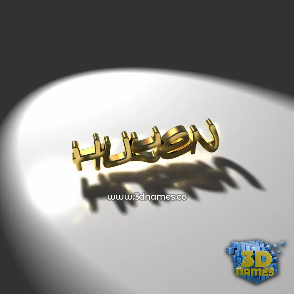 huyen in Gold Shine style - 3D name wallpaper
