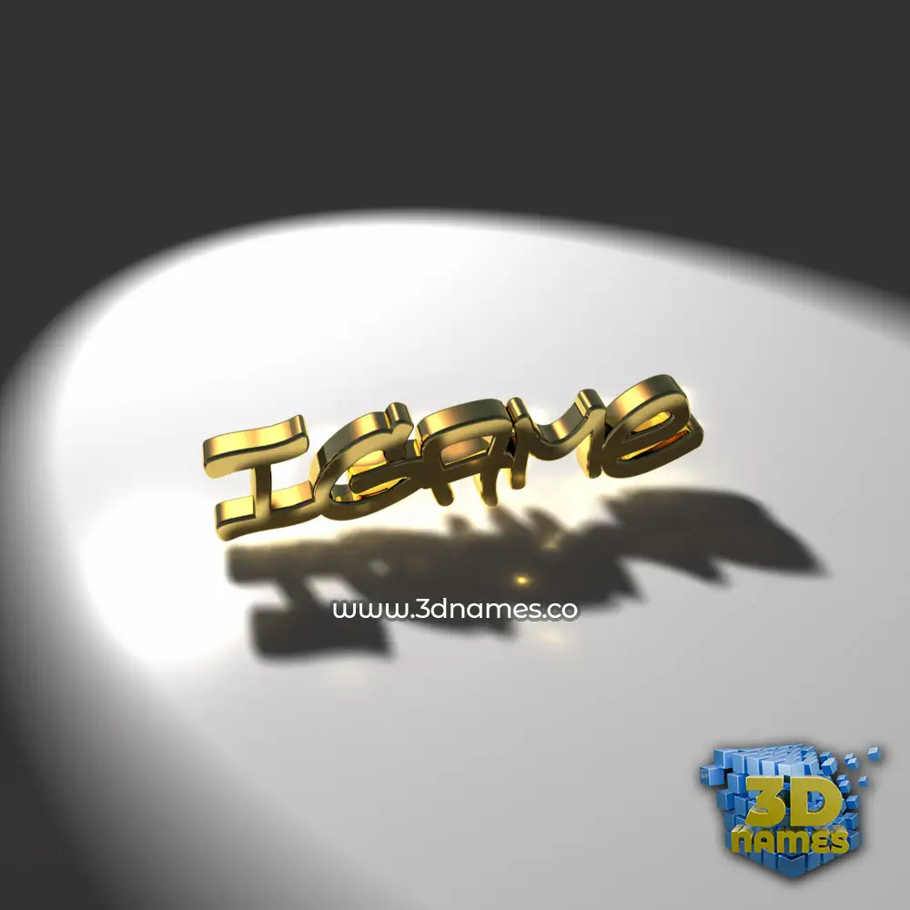 igame in Gold Shine style - 3D name wallpaper