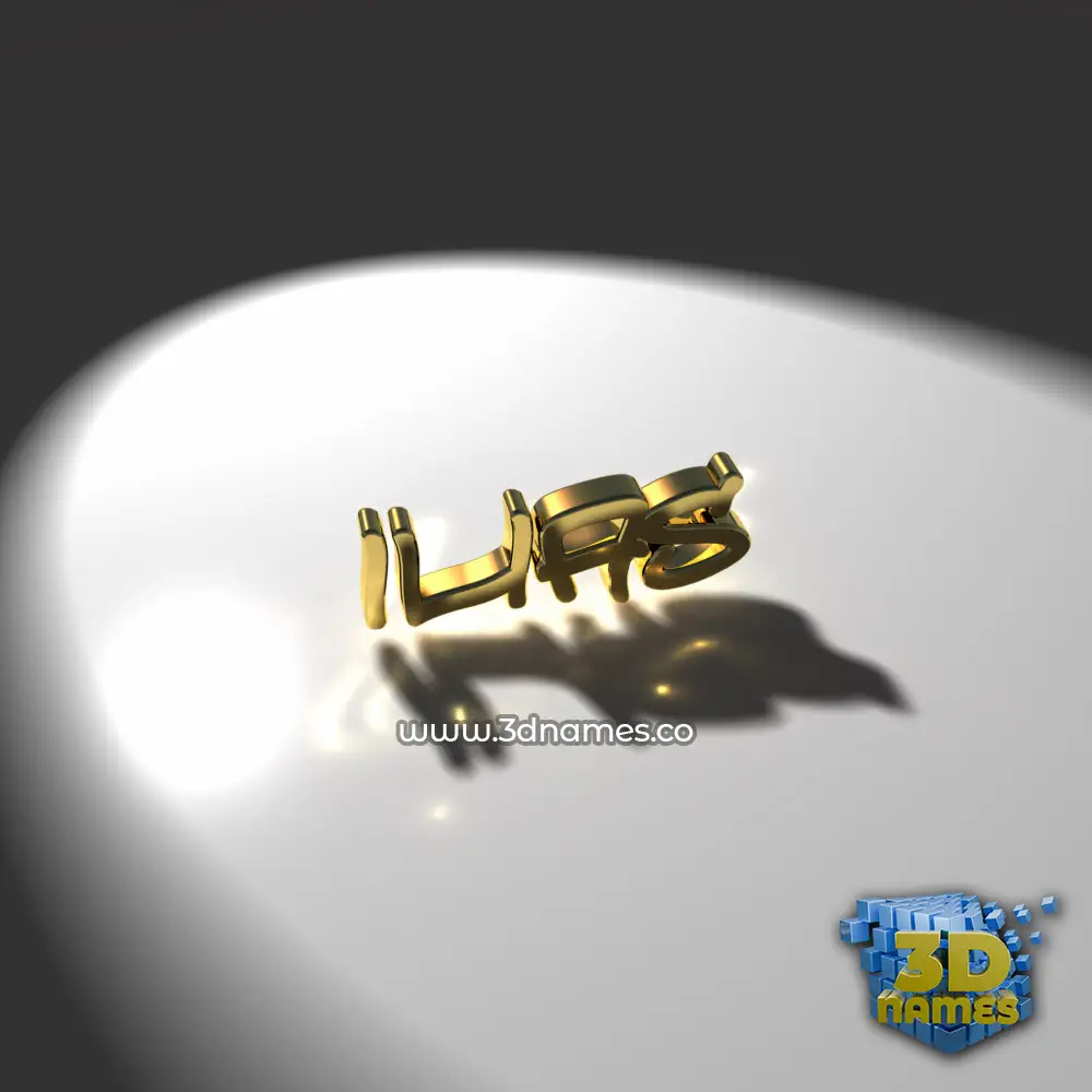 ilias in Gold Shine style - 3D name wallpaper