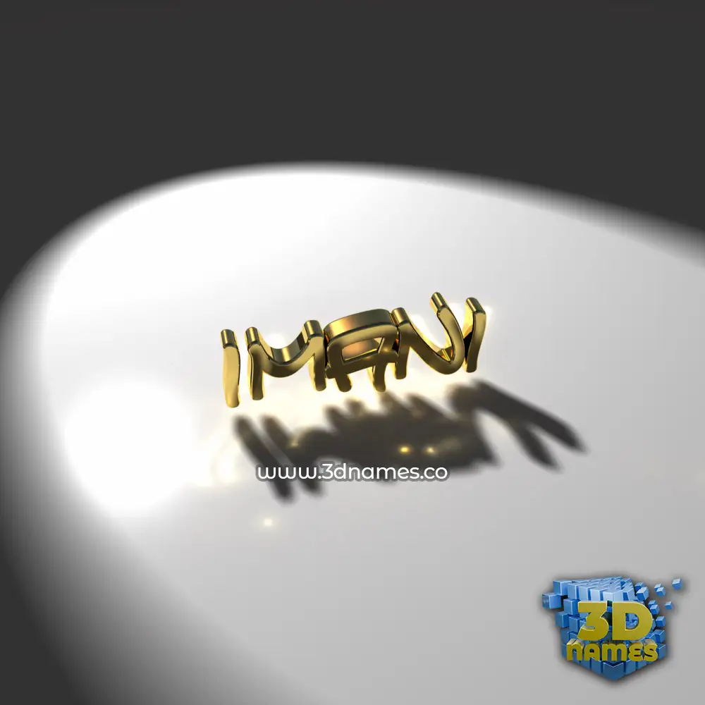 imani in Gold Shine style - 3D name wallpaper