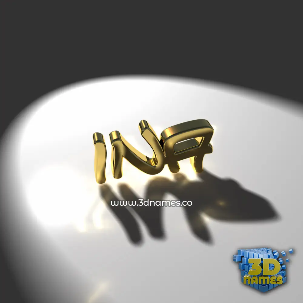 ina in Gold Shine style - 3D name wallpaper