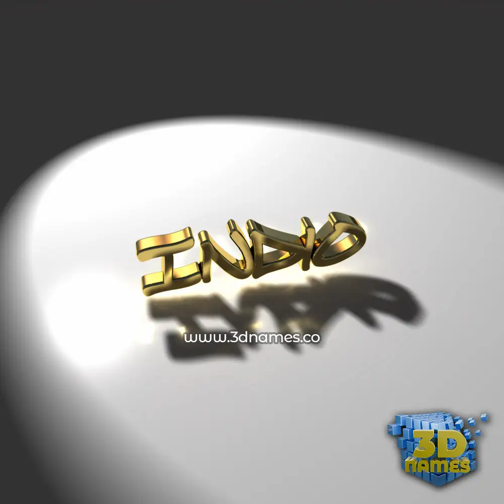 indio in Gold Shine style - 3D name wallpaper