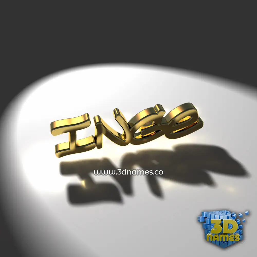 inge in Gold Shine style - 3D name wallpaper