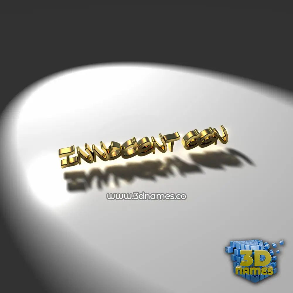 innocent ggn in Gold Shine style - 3D name wallpaper