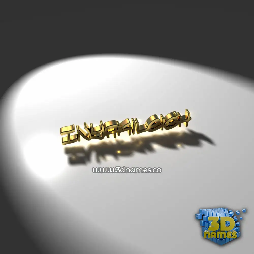 inyakileigh in Gold Shine style - 3D name wallpaper