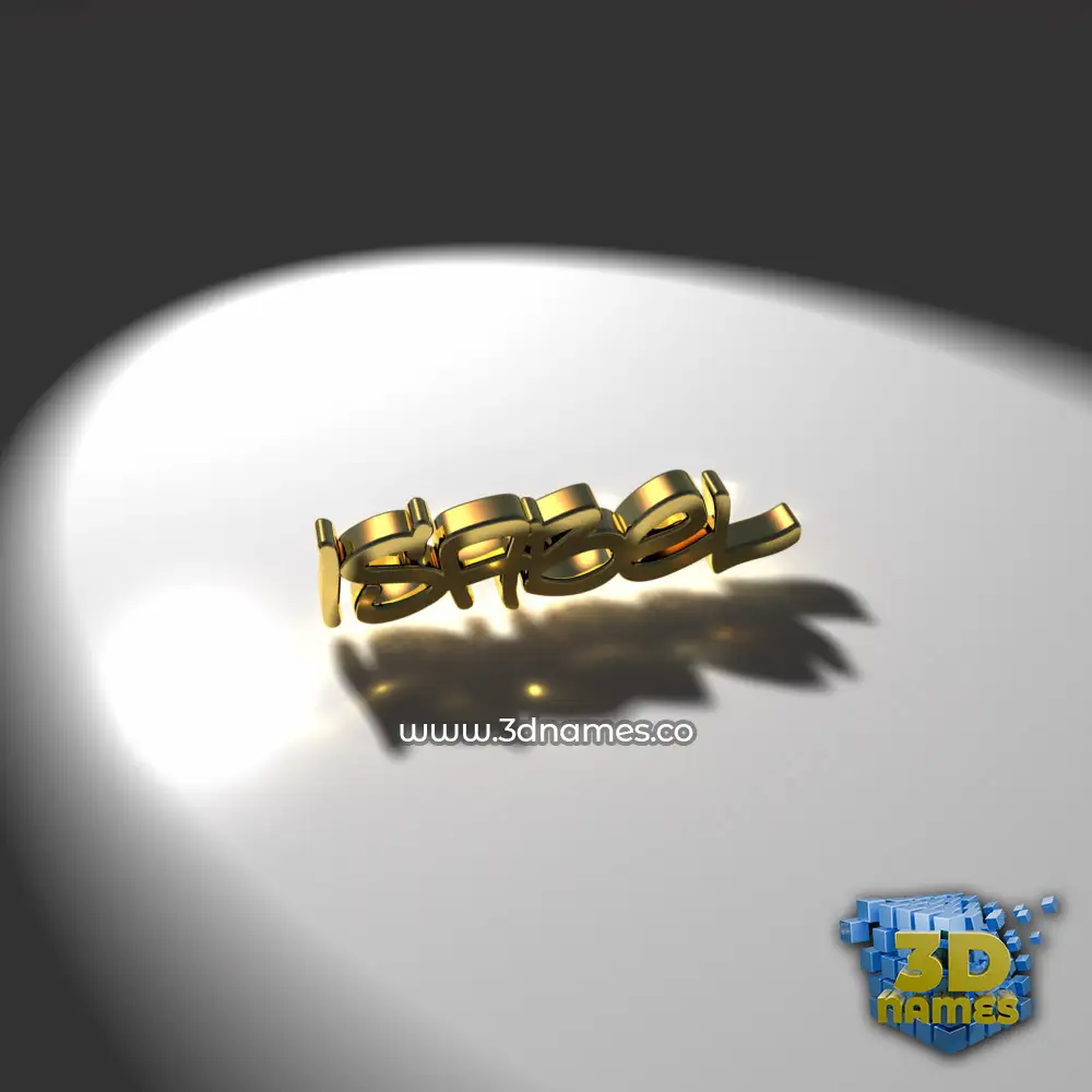 isabel in Gold Shine style - 3D name wallpaper