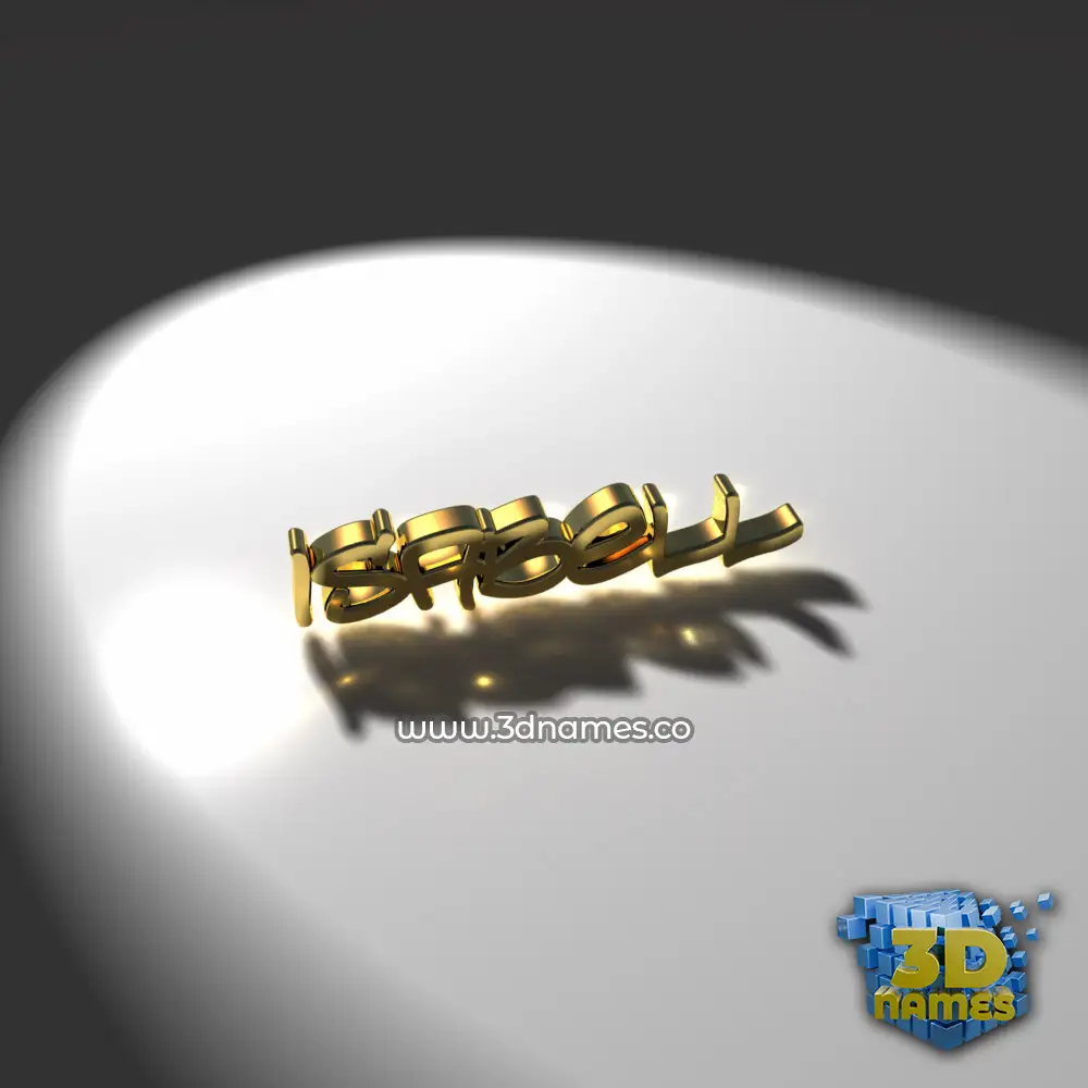 isabell in Gold Shine style - 3D name wallpaper