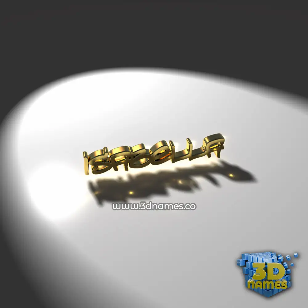 isabella in Gold Shine style - 3D name wallpaper
