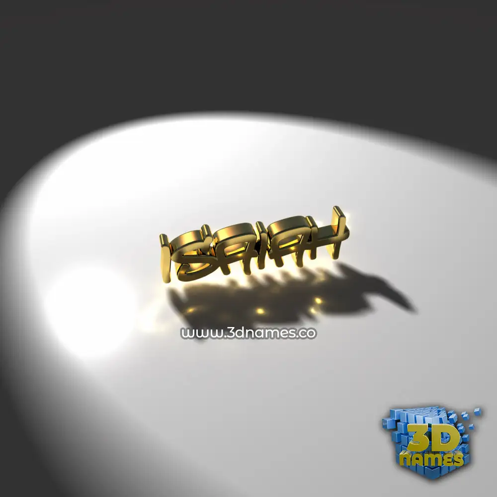 isaiah in Gold Shine style - 3D name wallpaper