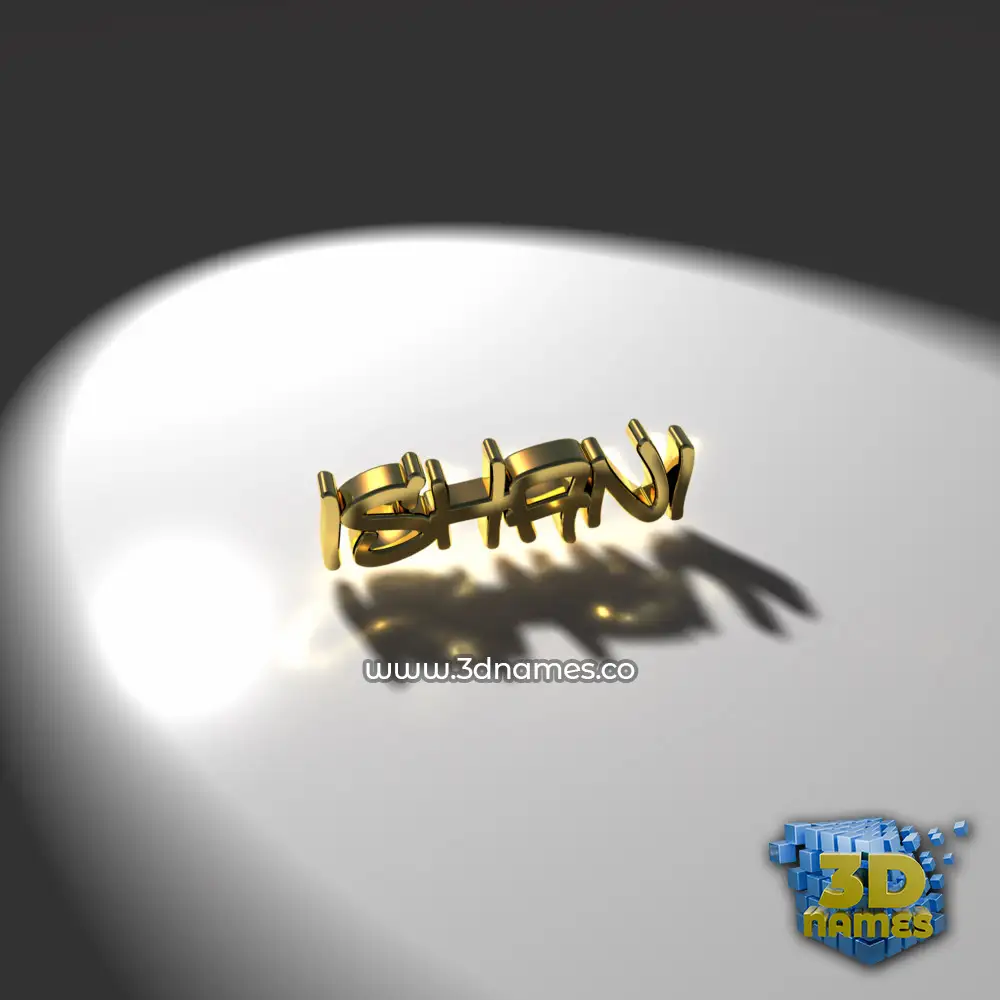 ishani in Gold Shine style - 3D name wallpaper