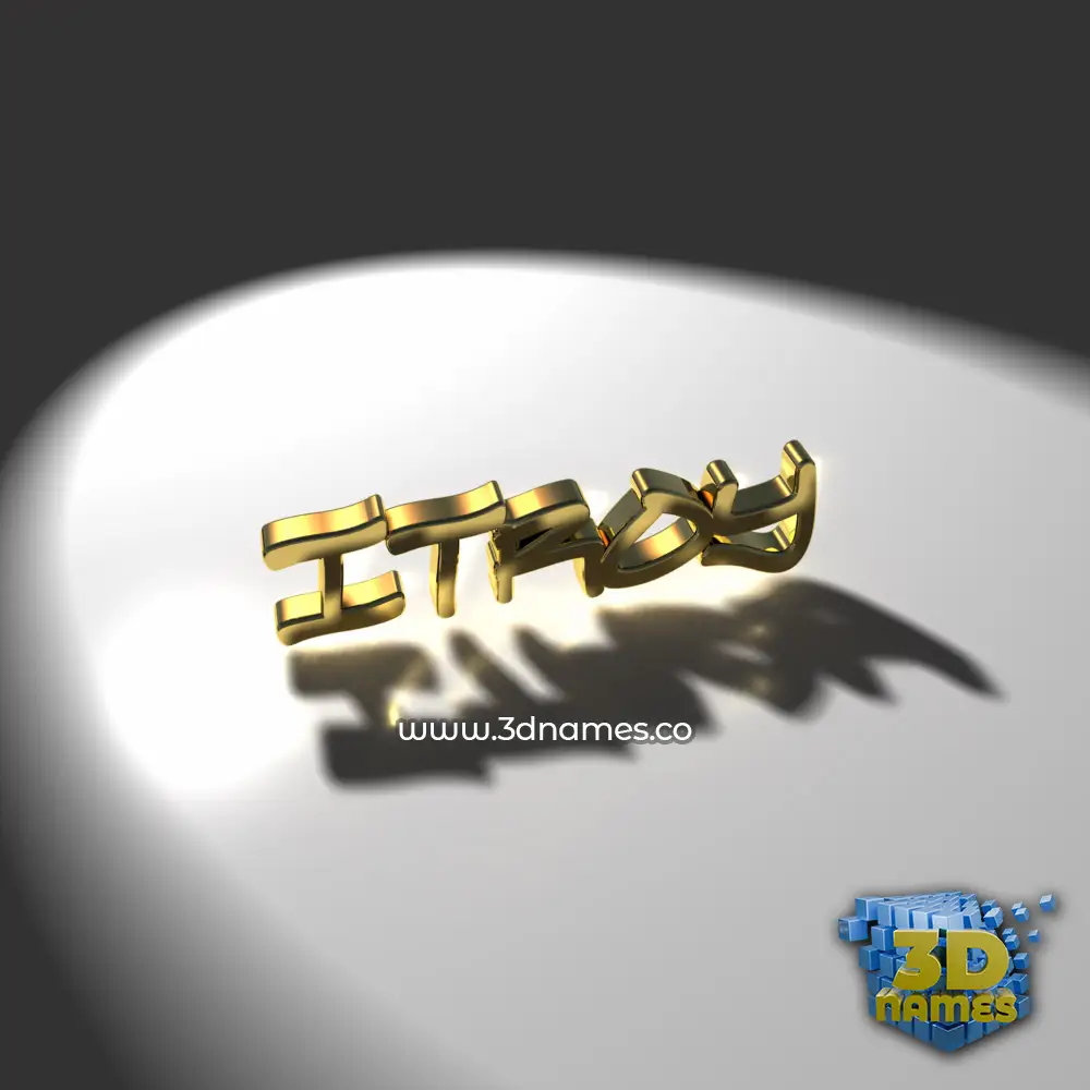 itroy in Gold Shine style - 3D name wallpaper