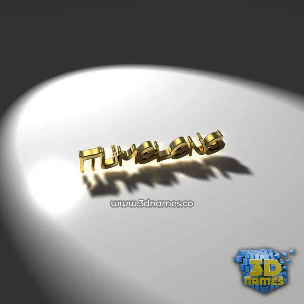 itumeleng in Gold Shine style - 3D name wallpaper