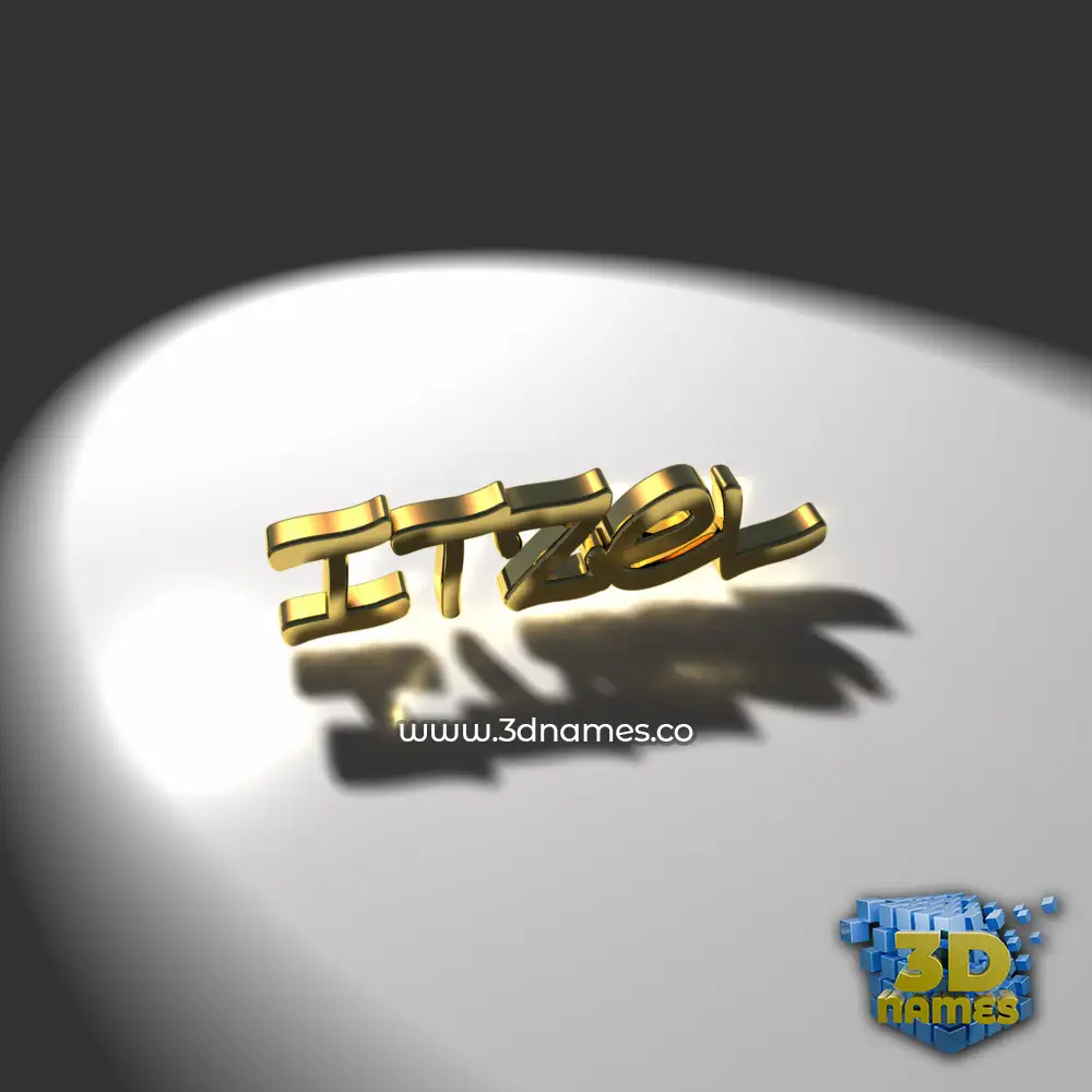 itzel in Gold Shine style - 3D name wallpaper
