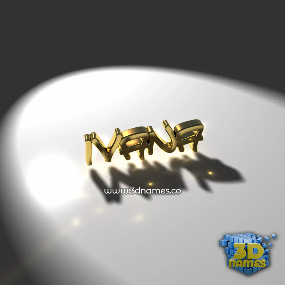 ivana in Gold Shine style - 3D name wallpaper