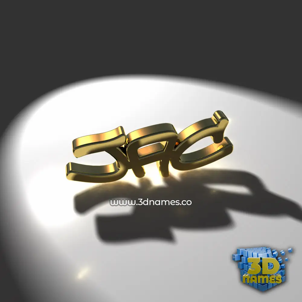 jac in Gold Shine style - 3D name wallpaper