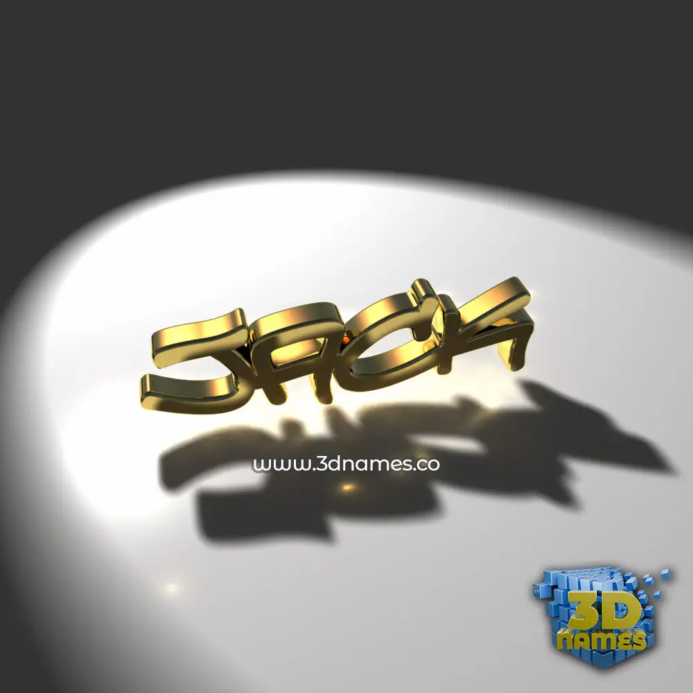 jack in Gold Shine style - 3D name wallpaper