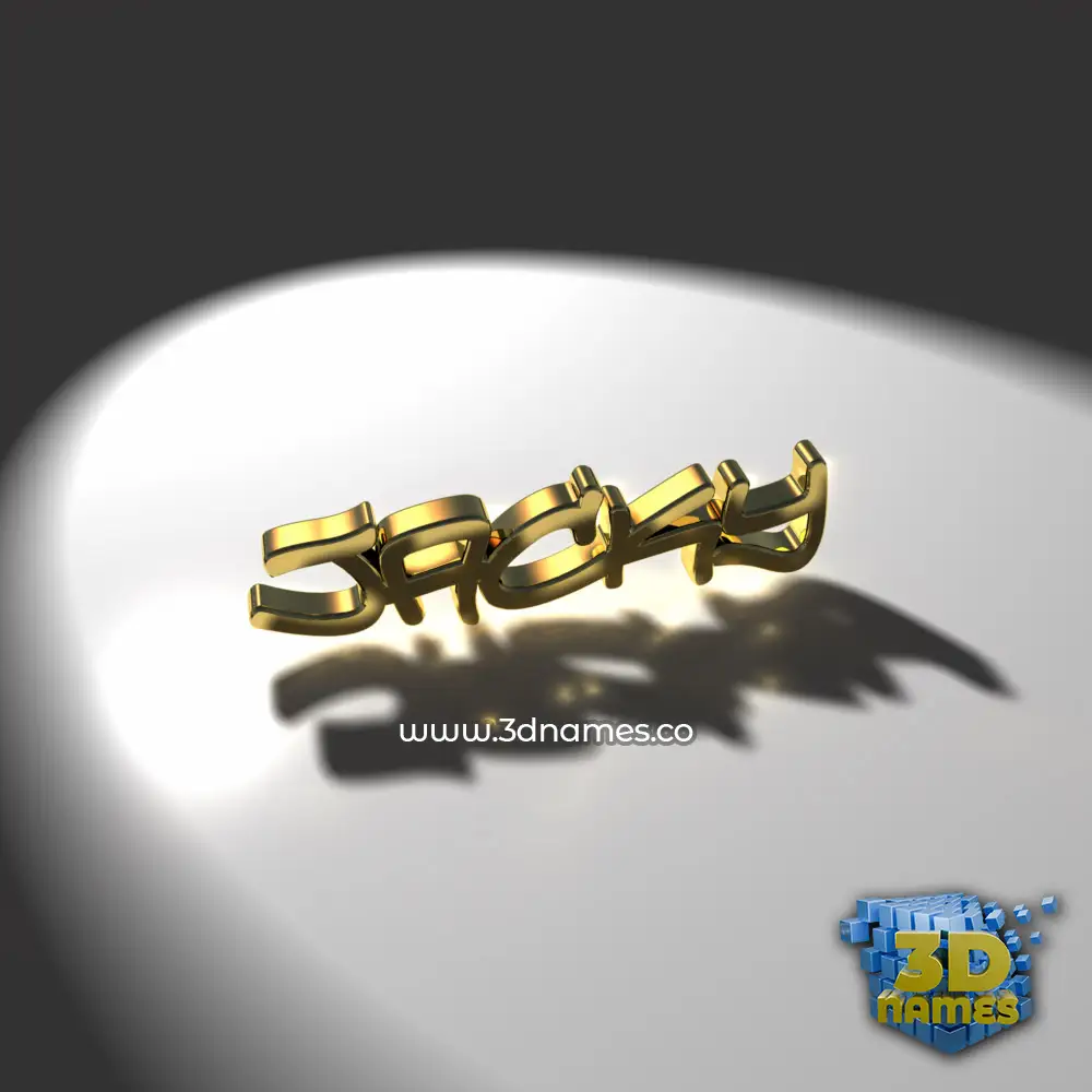 jacky in Gold Shine style - 3D name wallpaper