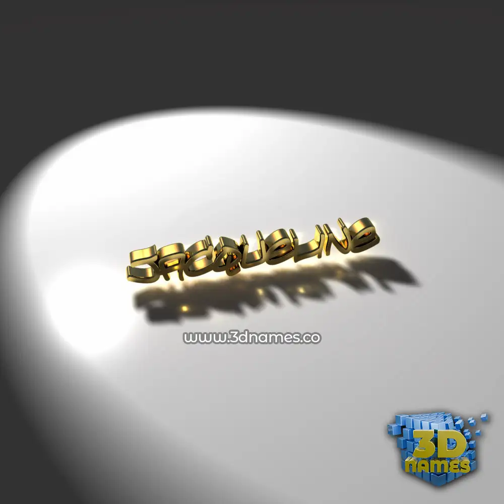 jacqueline in Gold Shine style - 3D name wallpaper