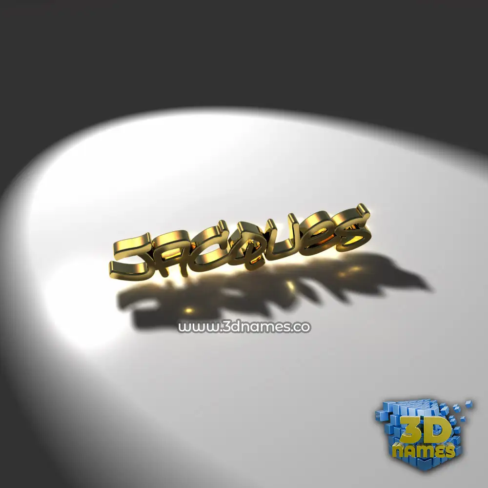 jacques in Gold Shine style - 3D name wallpaper
