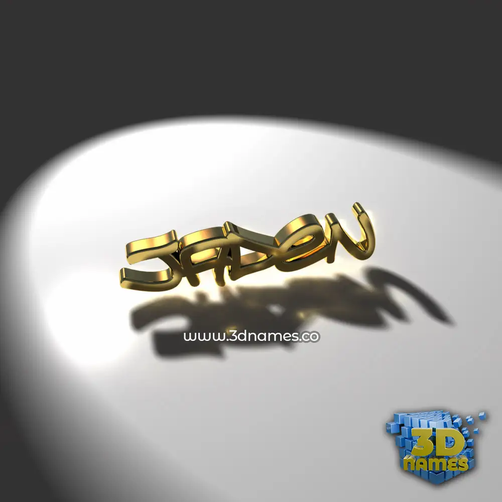 jaden in Gold Shine style - 3D name wallpaper