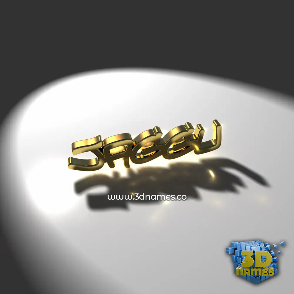 jaggu in Gold Shine style - 3D name wallpaper