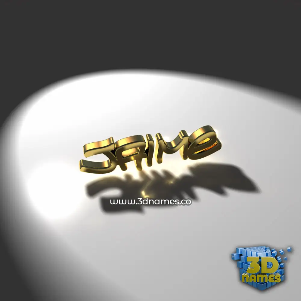 jaime in Gold Shine style - 3D name wallpaper