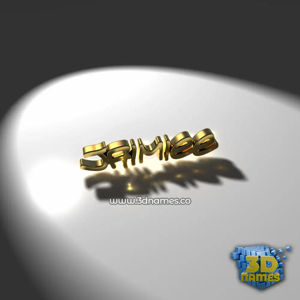 jaimiee in Gold Shine style - 3D name wallpaper