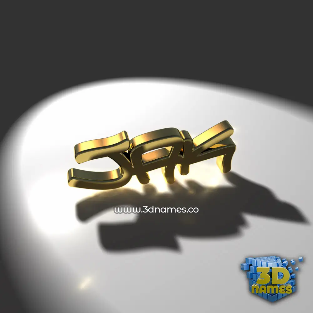 jak in Gold Shine style - 3D name wallpaper